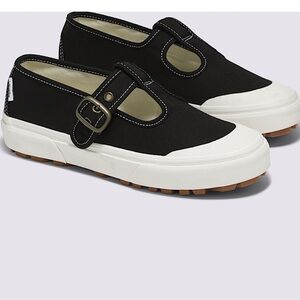 Vans Black and White Mary Jane Kids Sneakers